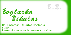 boglarka mikulas business card